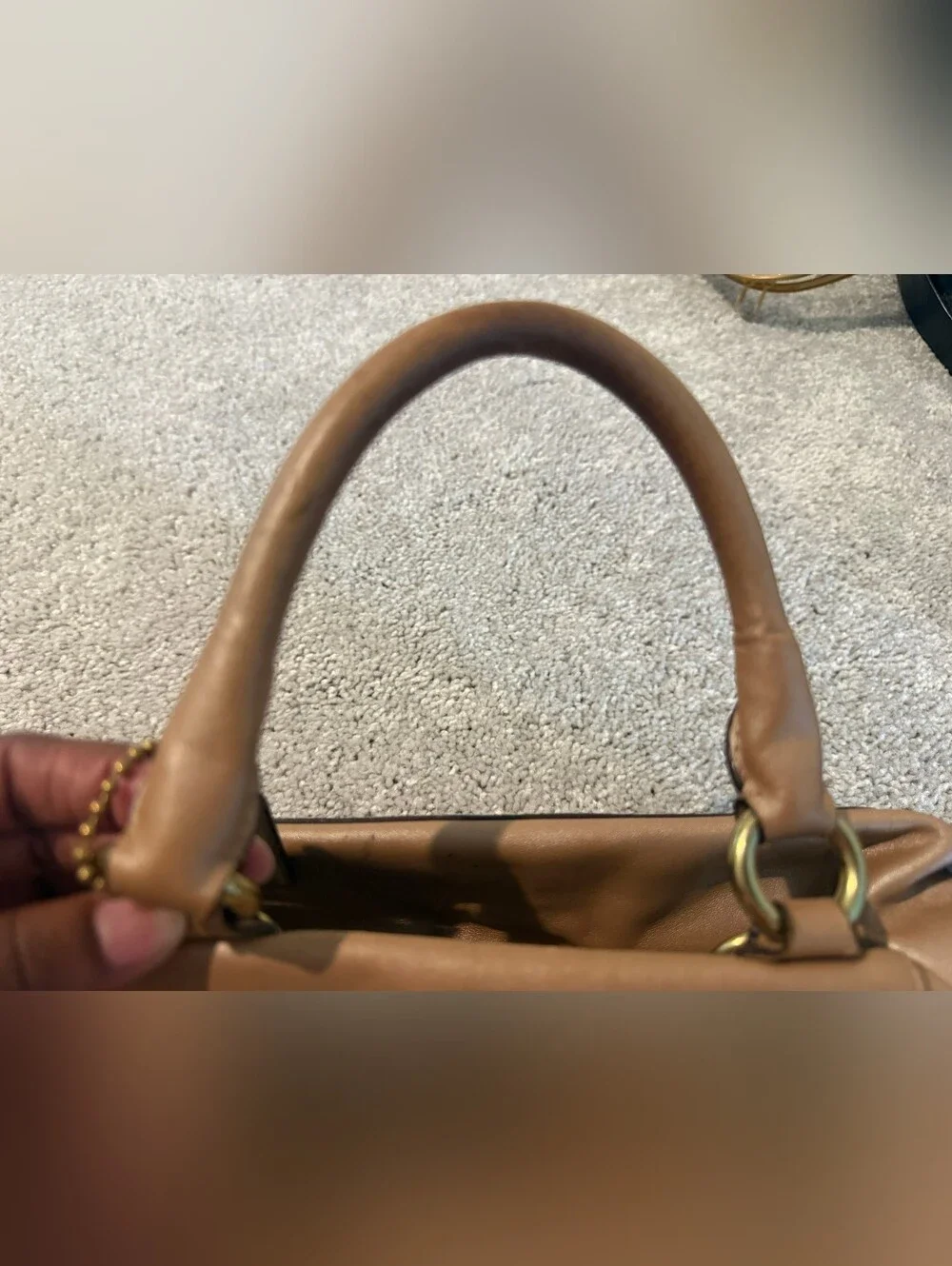 Coach Brown Leather Satchel with Gold Hardware